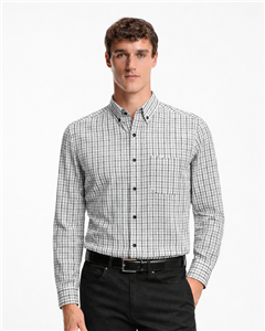 040 - Camisa Escocesa Algodón Poliester Manga Larga