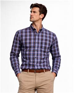 2446 - Camisa Cuadrillé Polo Con Bolsillo