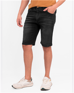 421 - Bermuda Jean Elastizado Moda Negra