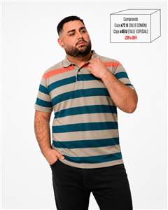 5108 - Chomba Jersey Rayada TALLE ESPECIAL
