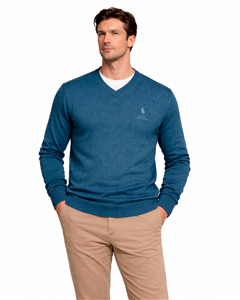 5235 - Escote en V Liso Polo 