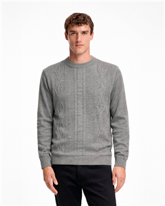 5460 - Sweater Escote Redondo Punto Arroz