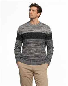 5461 - Sweater Escote Redondo Rayado Matizado