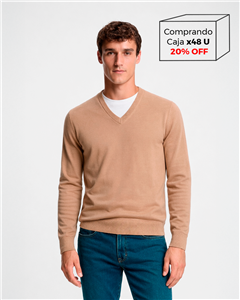 8101 - Sweater Escote V TALLE ESPECIAL